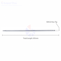 Tournevis vétérinaire professionnel AO QC SW3.0, 245 mm, tournevis chirurgical orthopédique vétérinaire en métal de haute qualité, Baiortho Medical