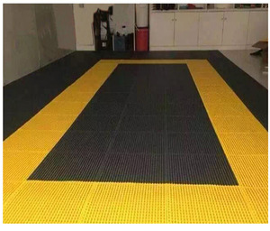 High Quality 10mm PVC Garage Floor Grille Mat Anti-Slip Vinyl Flooring for Staircase Warehouse Park Easy Click Lock Installation - Product Image 1
