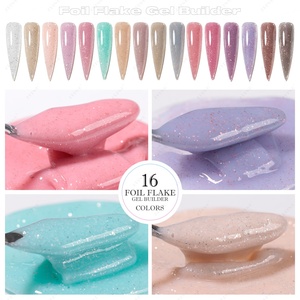 JTING Professional Foil Flake Gel <b>Builder</b> Nail Extension Camouflage Construction Gel Soakoff Sculpture Quick Building Gel Polish - Product Image 3