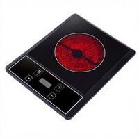 Plaque chauffante électrique en céramique 2000W, haute puissance, cuisinière à induction intelligente avec minuterie, four à chauffage infrarouge 220V