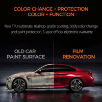 Vinilo Mate para Coche Completo, TPU, Efecto Llama Mágica Marrón, Resistente a Arañazos, Instalación en Húmedo, Rollo de PPF Automotriz Mate