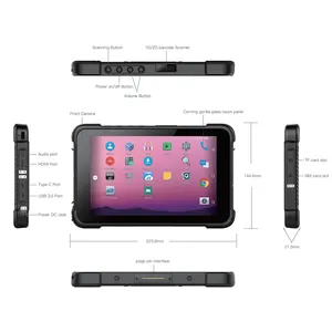 Industrial Biometric Fingerprint rugged android tablet 7 inch 4G Android IP67 Rugged Tablet with Front NFC Reader