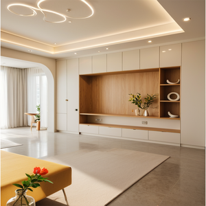 Mobile TV Personalizzabile per Arredamento Alberghiero a Stelle, per Set di Camere d'Albergo in Legno - Product Image 2