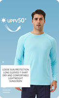 Camiseta de Manga Larga con Protección Solar UPF 50+ de Secado Rápido y Cierre de Cremallera para Hombre, para Pesca y Actividades al Aire Libre en Verano