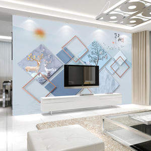 8d Lumière De Luxe Géométrique Nordique Tv Fond Papier Peint Revêtement Mural Salon 3D Stéréoscopique Film Et Télévision Murale 5d - Product Image 3