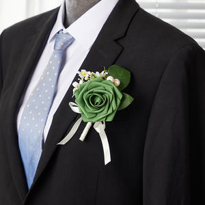 ดอกไม้คาดอกสำหรับงานแต่งงานใช้ได้ทุกเพศสินค้าใหม่เข็มกลัดกุหลาบเทียมทำจากผ้าไหมที่เก็บรักษาไว้เป็นมิตรต่อสิ่งแวดล้อม - Product Image 2