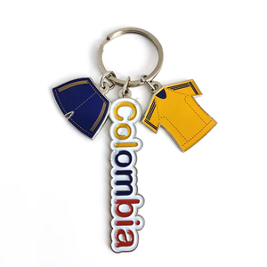 Porte-clés personnalisé San Andres Colombie, porte-clés en émail souple avec nom de ville et lettre, souvenir de voyage, cadeau. - Product Image 2
