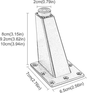 <span class=keywords><strong>Pieds</strong></span> de canapé obliques, <span class=keywords><strong>pieds</strong></span> de chaise de jardin en métal, <span class=keywords><strong>pieds</strong></span> de <span class=keywords><strong>meubles</strong></span> en alliage d'aluminium noir, <span class=keywords><strong>pieds</strong></span> réglables en acier inoxydable, <span class=keywords><strong>pieds</strong></span> de meuble de cuisine - Product Image 3