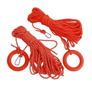 Durable 8mm 30M life buoy Orange Water Safety Rescue safety reflective Rope
