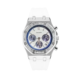 ลูเซียโน่สไตล์ธุรกิจนาฬิกาผู้หญิงมัลติฟังก์ชั่นกันน้ำสายหนังควอตซ์กลไกหน้าปัดกระจกโครโนกราฟ - Product Image 1