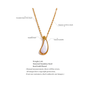 Jinyou 1650 Thép Không Gỉ 2025 Tự Nhiên Vỏ Nước <span class=keywords><strong>Drop</strong></span> Chic Mặt Dây Chuyền Vòng Cổ Phụ Nữ Thời Trang Đồ Trang Sức Tinh Tế Bijoux Femme - Product Image 6