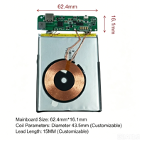Carte mère de batterie externe magnétique sans fil ignifuge FR4 15W 22.5W, module PCBA, circuit imprimé de batterie externe à charge rapide PD20W
