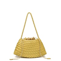 Sac bandoulière polyvalent en PU tressé à la main de style coréen pour femme - Nouveau modèle 2026