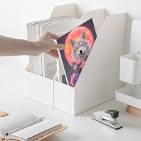 Cahier d'art diamanté à motif de loup extra large-Kit de peinture à points 5D, cadeau d'artisanat pour adultes