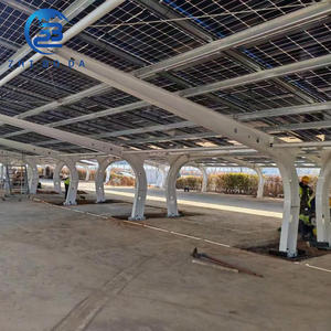 Struttura di Montaggio per Carport Solare in Zn-Mg-Al, Tettoia Sicura per Auto Progettata per Uso Commerciale e Industriale - Product Image 2