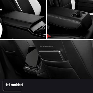 Yüksek kalite 2024 özel tam paket araba koltuk minderleri Tesla Cybertruck için aşınmaya dayanıklı havalandırmalı deri koltuk kapakları beyaz - Product Image 5