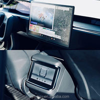 Accessoires de voiture 2022~2025, protection d'écran de navigation 17 pouces et protection d'écran arrière 8 pouces pour Tesla Model X Model S Plaid & Long Range, verre trempé