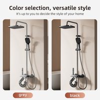 Ensemble de douche thermostatique pour hôtel avec affichage numérique, finition bronze, 4 fonctions, pommeau de pluie, douchette à main, pulvérisateur de bidet, vente en gros usine