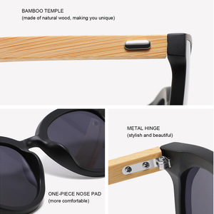 Nouvelles lunettes de soleil œil de chat de style européen et américain, monture en bois, protection UV400, unisexe, tendance, pour le voyage - Product Image 2