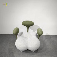 LEMON FURNITURE Chaise d'appoint en mousse injectée de forme unique Chaise à dents pour les fêtes et les événements