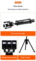 Système d'éclairage mobile panoramique TY6125B, trépied en alliage d'aluminium, 15000LM, 100000 heures, IP65, angle de faisceau de 360°, lumière portable DC/AC