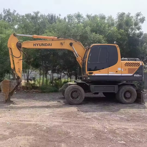 Excavadora de ruedas Hyundai 150W-9t de alta calidad para construcción, minería, motor Cummins, excavadora sobre orugas almacenada en venta - Product Image 3