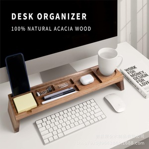 Organizador de Escritorio de Madera Moderno y Minimalista, Rectangular, Multiusos, para Oficina, Hogar, Computadora, Escritorio - Product Image 2