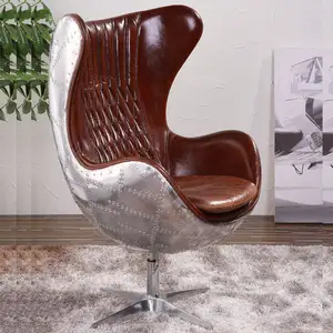 Bespoke Aviation Aluminum Sling Back Oval Arne Jacobsen Chair For Coffee Shop