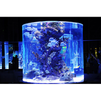 Personnalisé Haute Transparence Forme Cylindrique Maison Fish Tank Aquarium Grand Acrylique