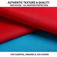 Tissu Oxford 100% nylon enduit PU, résistant à l'abrasion et imperméable 420D, pour housses de vélo, housses de machines et housses de piscine