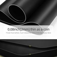 Tapis de bureau en PVC PU, 1 pièce, double face, étanche, pour ordinateur portable