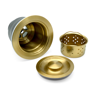 OEM ODM Bouchon de vidange des déchets de cuisine Couleur PVD personnalisée Design moderne Drain d'évier SS304 pour crépine d'évier de cuisine - Product Image 1