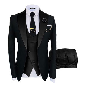 Ensemble Costumes Décontractés D'Affaires <span class=keywords><strong>Homme</strong></span>, 3 Pièces Formel <span class=keywords><strong>Sur</strong></span> <span class=keywords><strong>Mesure</strong></span> Slim pour Mariage, Veste et Pantalon Gentleman - Product Image 2