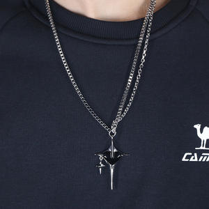 Venta al por Mayor de Collares de Acero Inoxidable de Moda, Joyería Versátil y Popular de Estilo Hip-hop para Hombres y Mujeres - Product Image 1