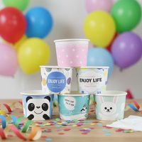 Bols et gobelets en papier jetables à paroi simple, étanches, de 4 oz, pour l'emballage de yaourts glacés, crèmes glacées et gelatos – Approvisionnement direct usine