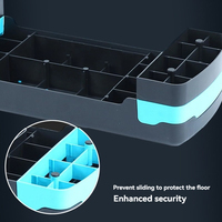 Plataforma de Step Aeróbico de 68 cm con Superficie Antideslizante, Altura Ajustable, Ligera y Duradera