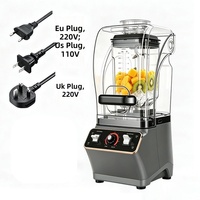 Mixeur professionnel de smoothies en gros avec panneau tactile et couvercle insonorisé, machine à jus grande capacité pour usage commercial et domestique