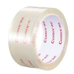 Cinta de embalaje Comix transparente, 6 rollos, adhesivo BOPP sensible a la presión, sin residuos, para embalaje - Product Image 5