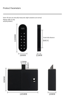 Serrure Intelligente Rechargeable pour Armoire et Tiroir, Déverrouillage Numérique par Mot de Passe sur Écran Tactile, Matériau Plastique pour Casiers de Gym, Écoles et Salles de Bain