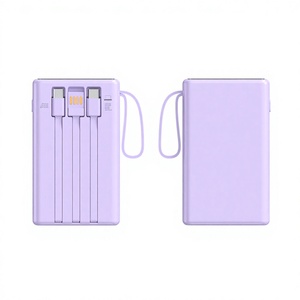 Banco de Energía Portátil de 20000mAh, Carga Rápida de 22.5W, Cargador Ultra Delgado de Litio-Polímero con 3 Cables Integrados para Viajes - Product Image 4