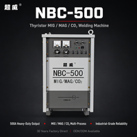 Machine à souder à l'arc MIG MAG NBC-500 à thyristors, 380V, soudeuse industrielle à gaz CO2 pour la soudure des métaux