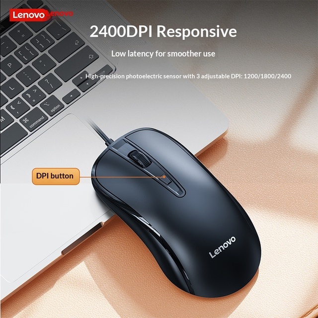 For M12 Optical Wired Mouse 1.8m Cable USB Plug-and-Play 4 Buttons Ergonomic Design for Desktop PCs Laptops Business/Office