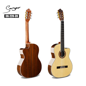 Chitarra Classica Elettrica con Corde in Nylon Cutaway CG-220 Prodotta in Cina Prezzo all'Ingrosso <span class=keywords><strong>di</strong></span> Fabbrica 39 Pollici Misura 4/4 OEM ODM Personalizzabile - Product Image 1