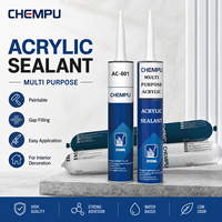Mastic acrylique blanc prêt à l'emploi pour joints de portes, finition lisse, mastic acrylique gris pour fissures murales, calfeutrage acrylique soigné