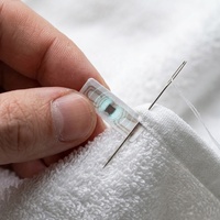 Etiqueta RFID Textil Flexible Micro Mini para Lavandería, 36x11mm, Chip U8, Etiqueta UHF Invisible Cosida, 200 Ciclos de Lavado para Toallas Pequeñas