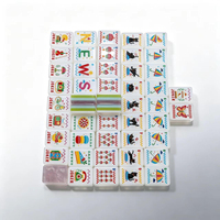 Table de Mahjong de Luxe Moderne - Design Oriental Oiseau Dragon Bambou - Jeu pour 4 Joueurs - Tuiles en Acrylique Écologiques et Durables pour le Divertissement