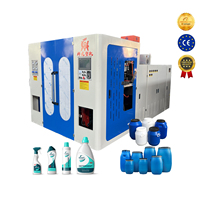 Máquina de Moldeo por Extrusión y Soplado Automática de Doble Estación para Procesamiento de Plástico ABS, Bidones de 20L, 25L, 30L, Botellas, PLC Mitsubishi