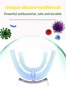 Nuevo Cepillo de Dientes Eléctrico Sónico para Adultos con Diseño en Forma de U, Cerdas Suaves, Resistente al Agua IPX7, Recargable, 3 Modos de Limpieza - Product Image 5