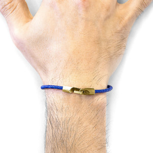 Bracciale Azure Blue Talbot in oro giallo 9 carati e pelle di squalo - Product Image 3