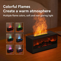 Diffuseur de flamme coloré de cheminée portable de Offre Spéciale EU US humidificateur de flamme de bureau à domicile diffuseur d'huiles essentielles